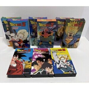 Dragon Ball Z VHS Lot 9 Tapes Uncut Trunks Bardock Majin Buu Fusion Androids DBZ